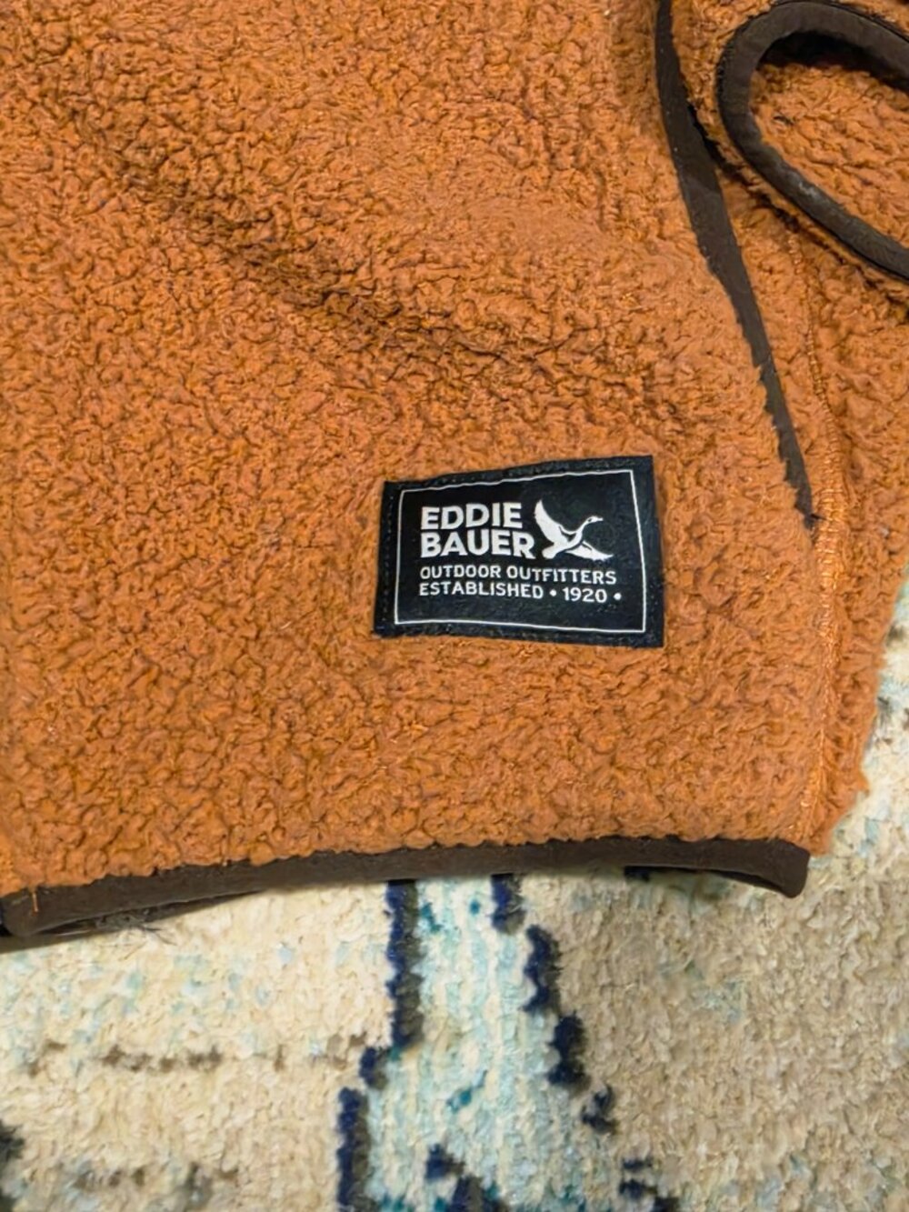 Eddie Bauer Brown Sherpa Fleece Full Zip Jacket M - Picture 4 of 5